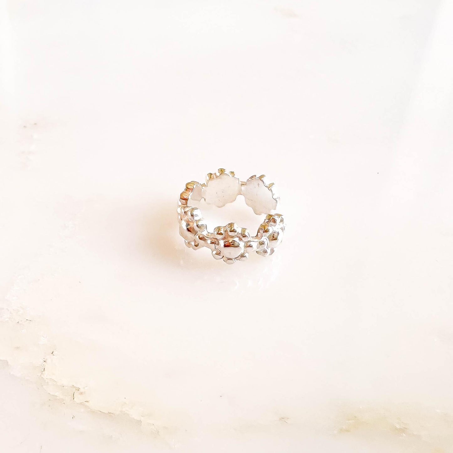 Flower Mini Ear Cuff, Sterling Silver