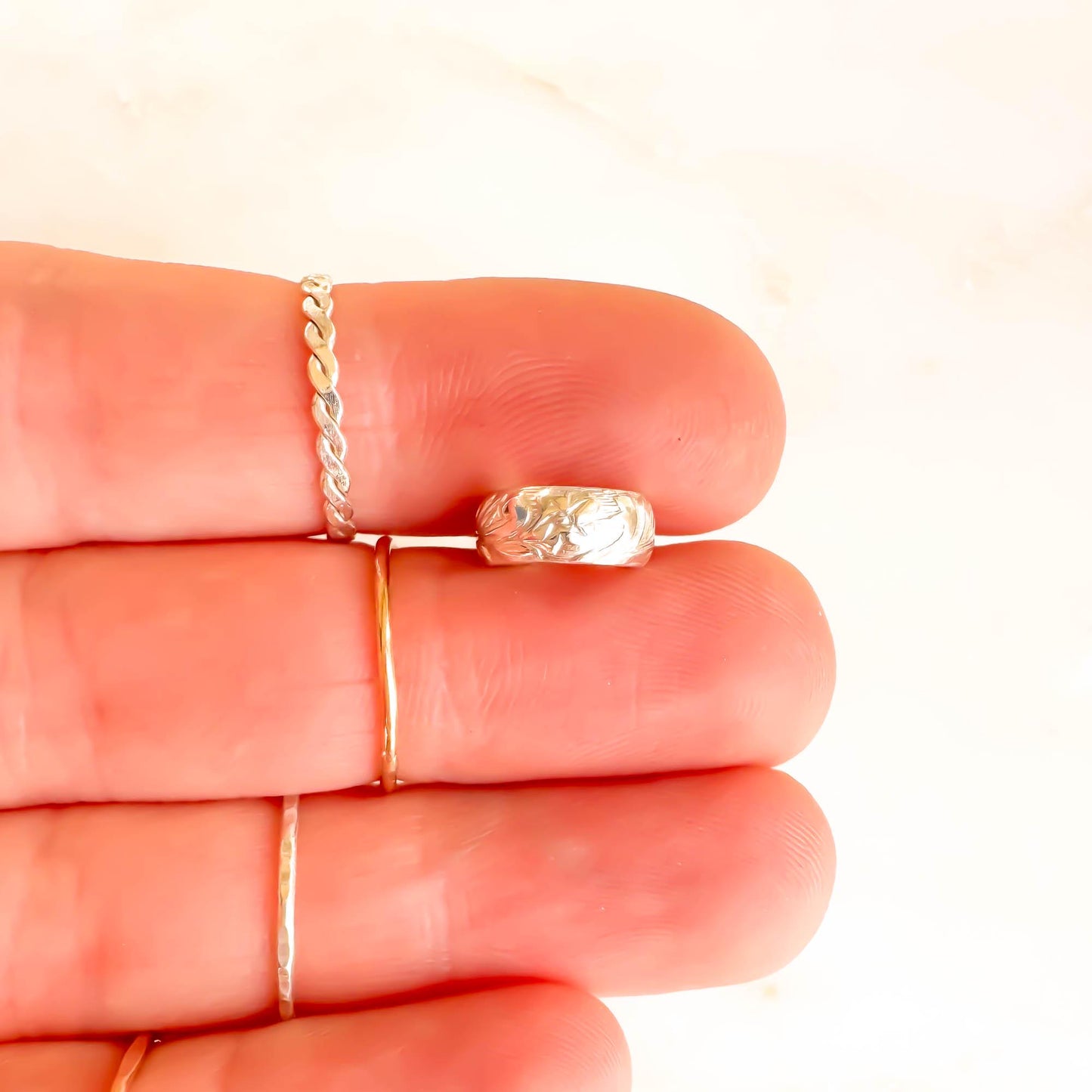 Floral Mini Ear Cuff, Sterling Silver