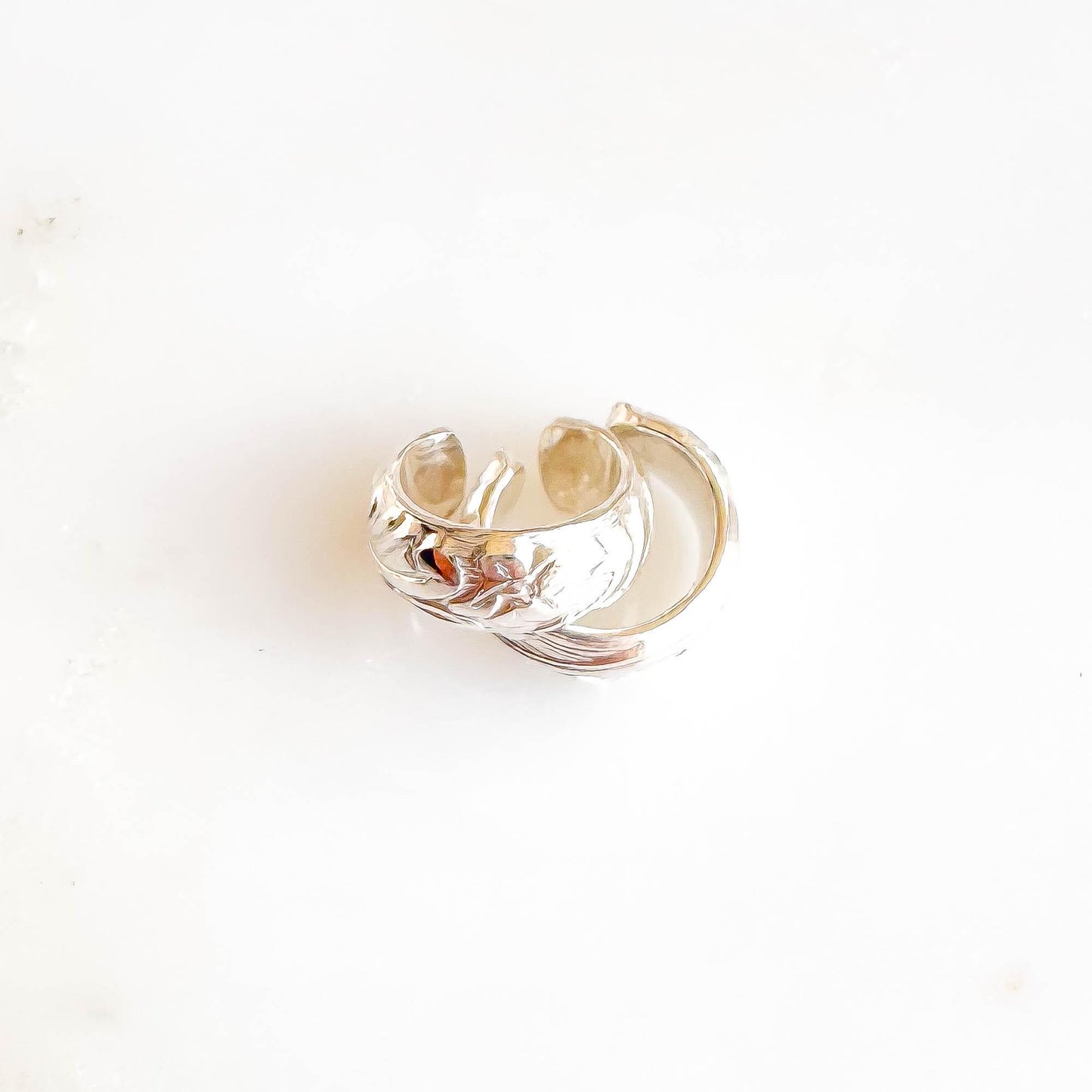 Floral Mini Ear Cuff, Sterling Silver