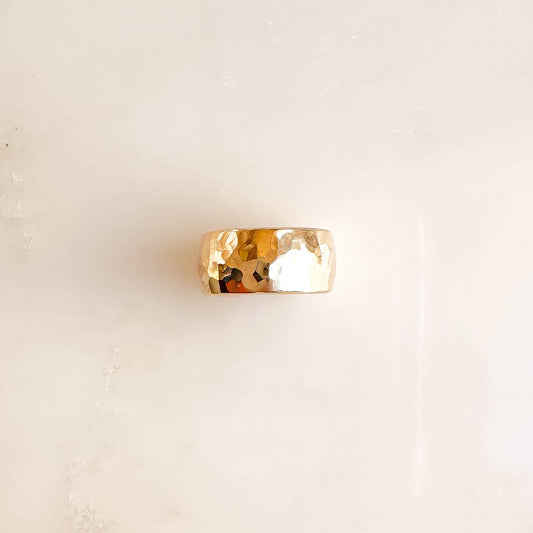 Thick Hammered Cartilage Ear Cuff, 14K Gold Filled