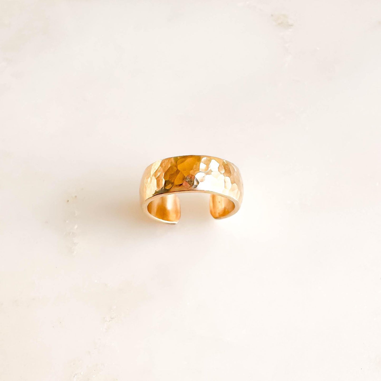 Thick Hammered Conch Ear Cuff, 14K Gold Filled