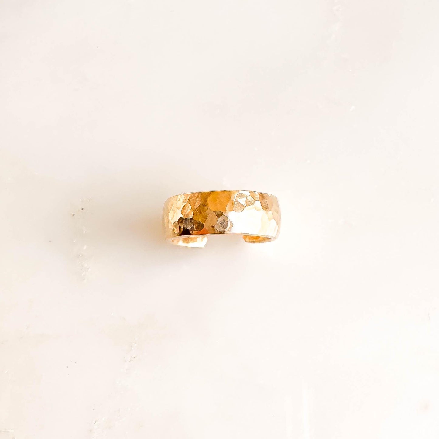 Thick Hammered Conch Ear Cuff, 14K Gold Filled