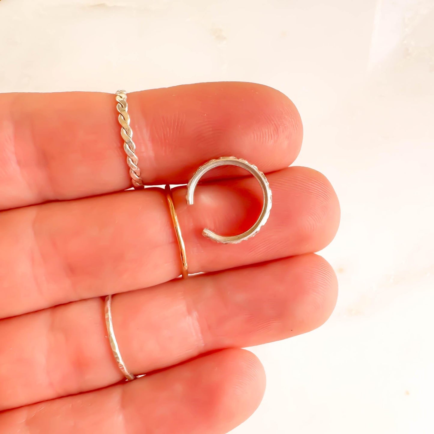 Half Swirl Conch Ear Cuff, Sterling Silver