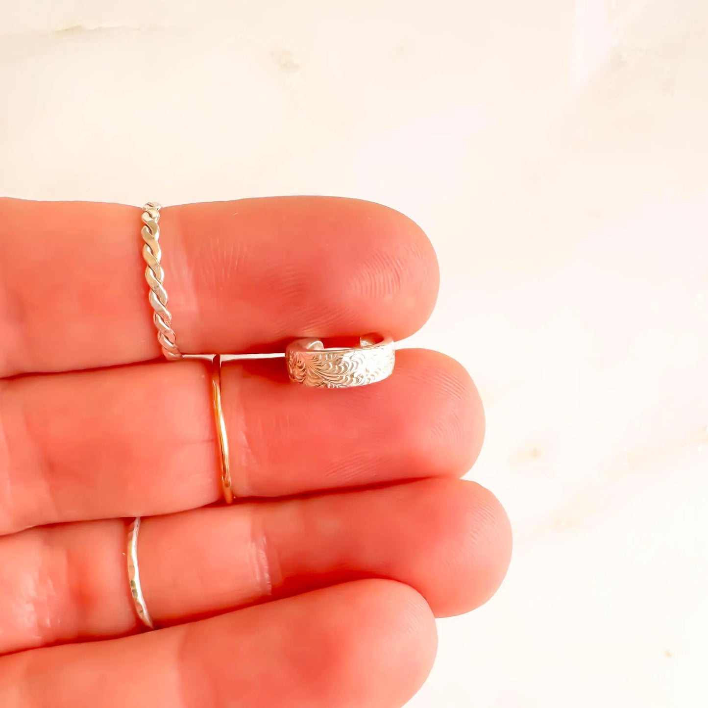 Swirl Mini Ear Cuff, Sterling Silver