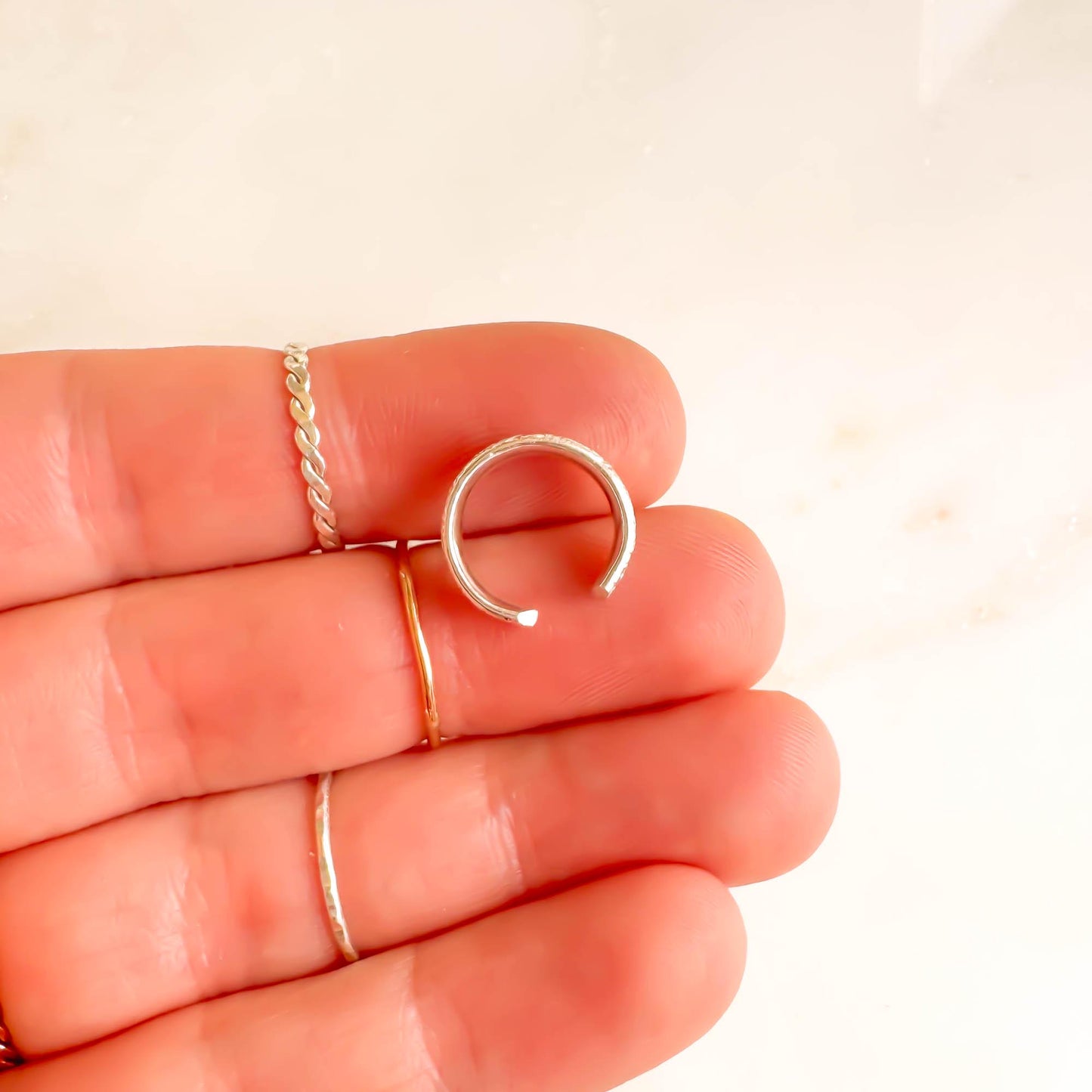 Swirl Conch Ear Cuff, Sterling Silver