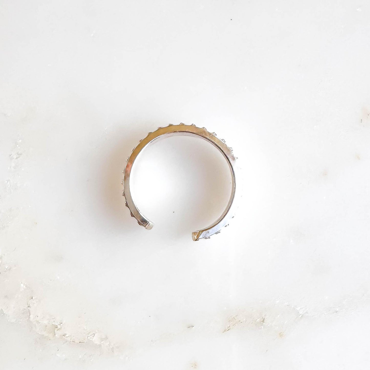 Conch Dot Ear Cuff, Sterling Silver