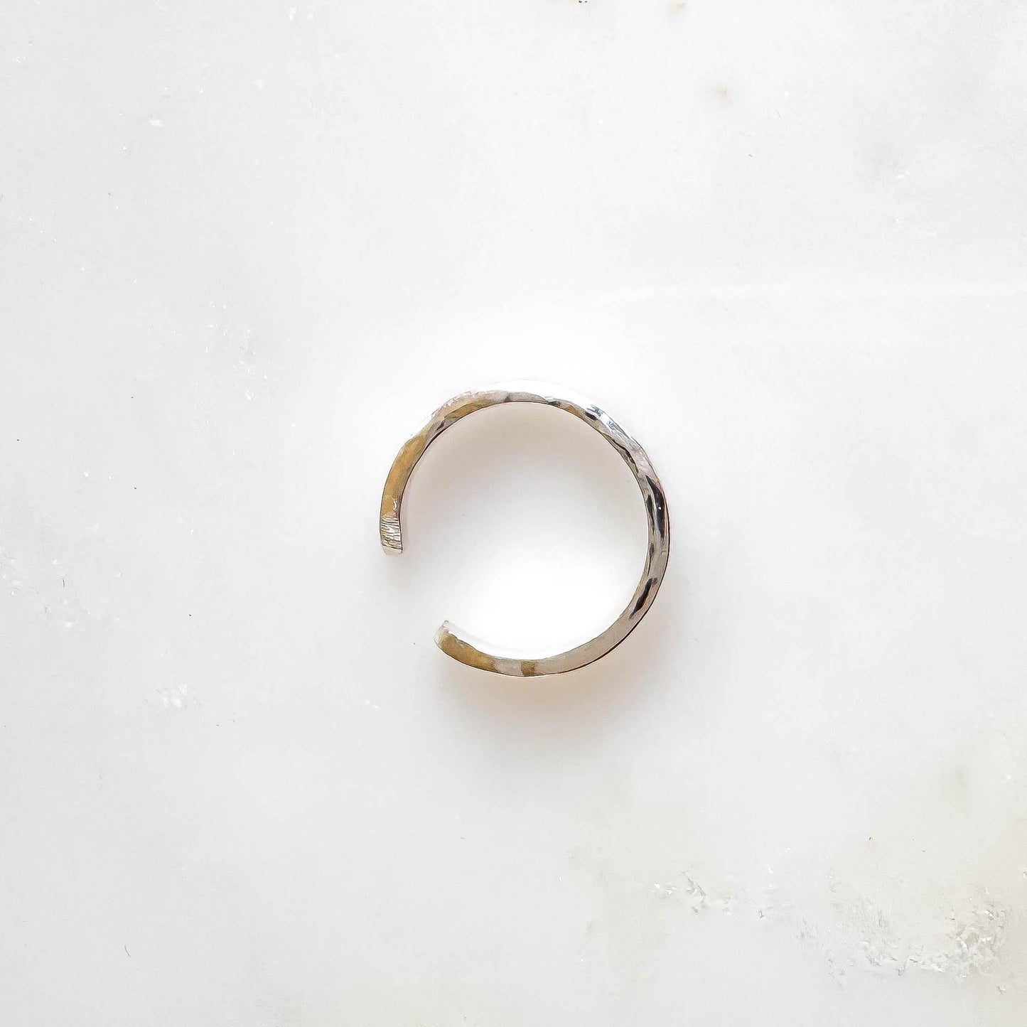 Conch Square Edged Ear Cuff, Sterling Silver