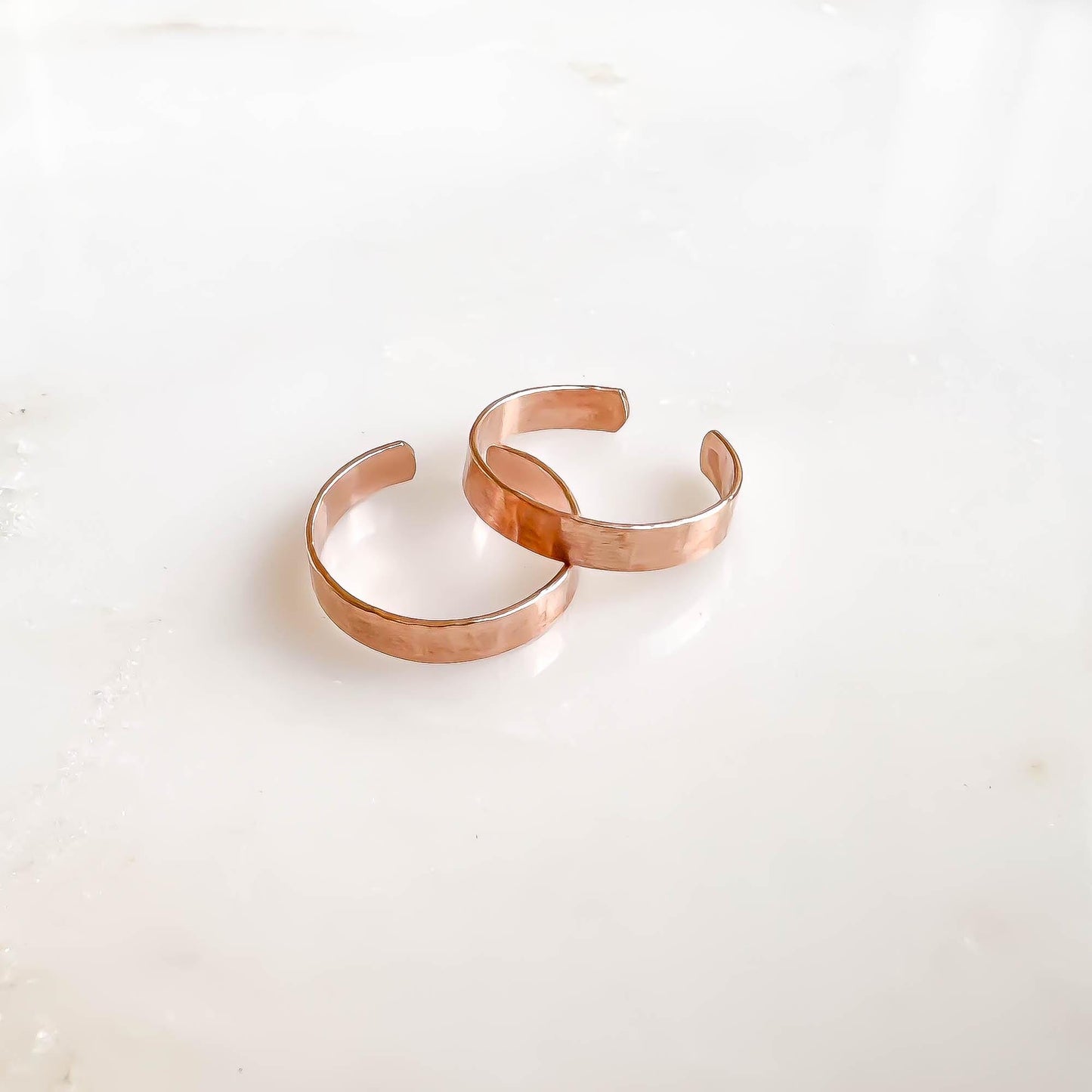 Subtle Hammered Finished Conch Ear Cuff, 14K Rose Gold Filled