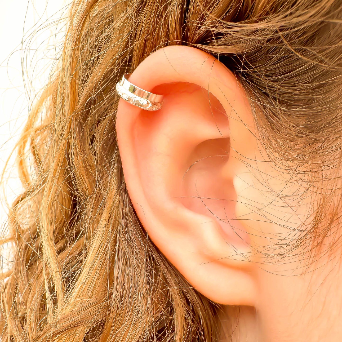 Half Swirl Mini Ear Cuff, Sterling Silver