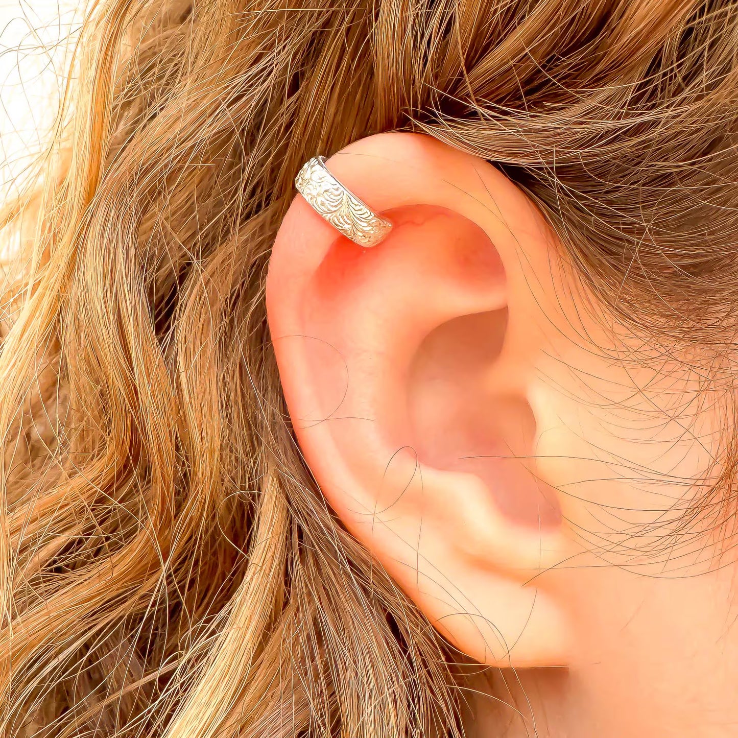 Swirl Mini Ear Cuff, Sterling Silver