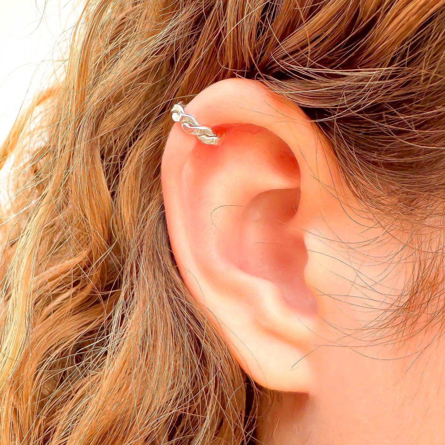 Mini Twist Ear Cuff, Sterling Silver