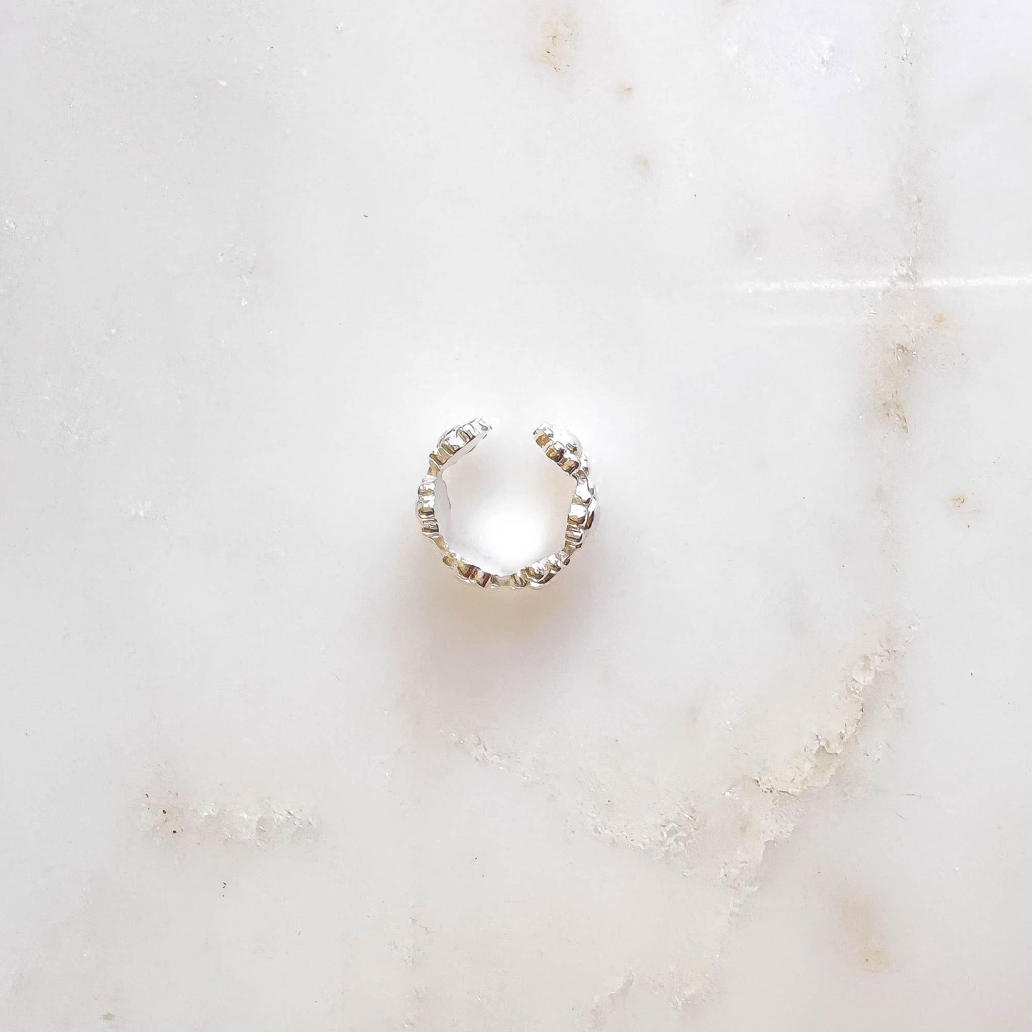 Flower Mini Ear Cuff, Sterling Silver