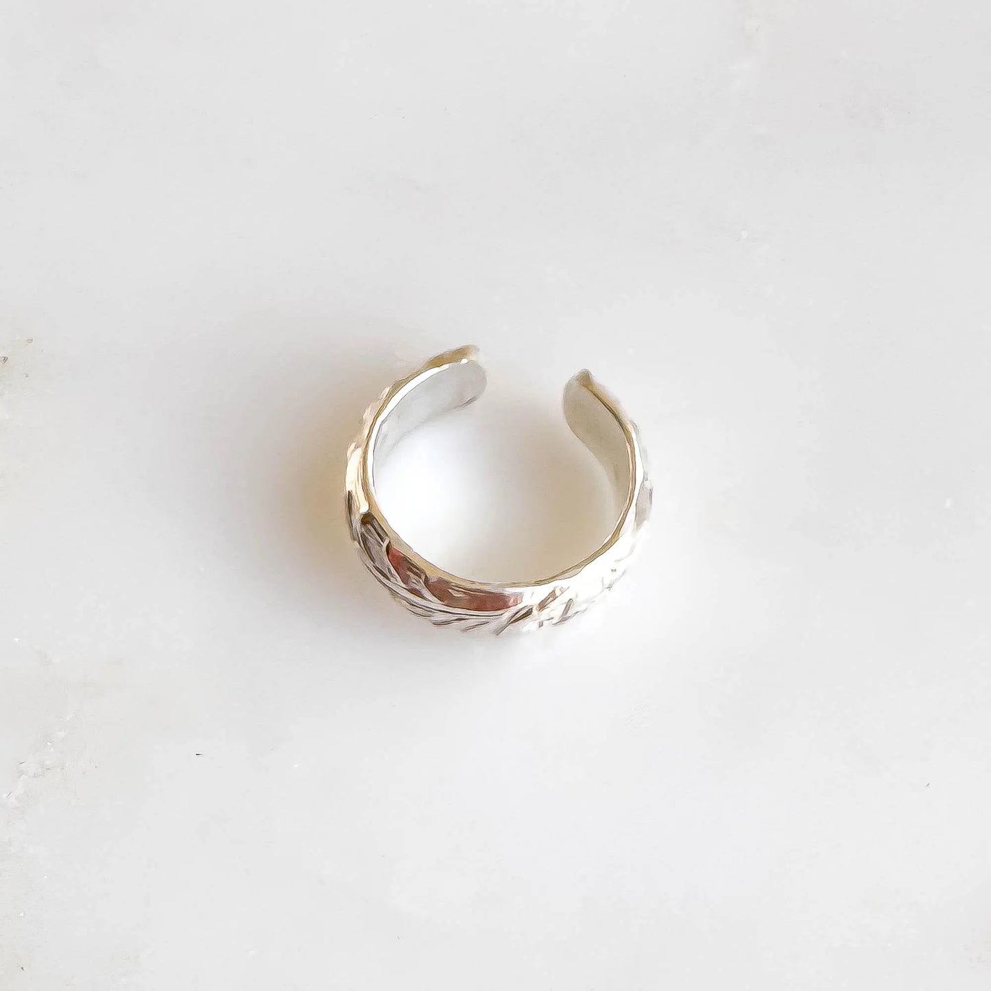 Floral Ear Cuff Conch, Sterling Silver