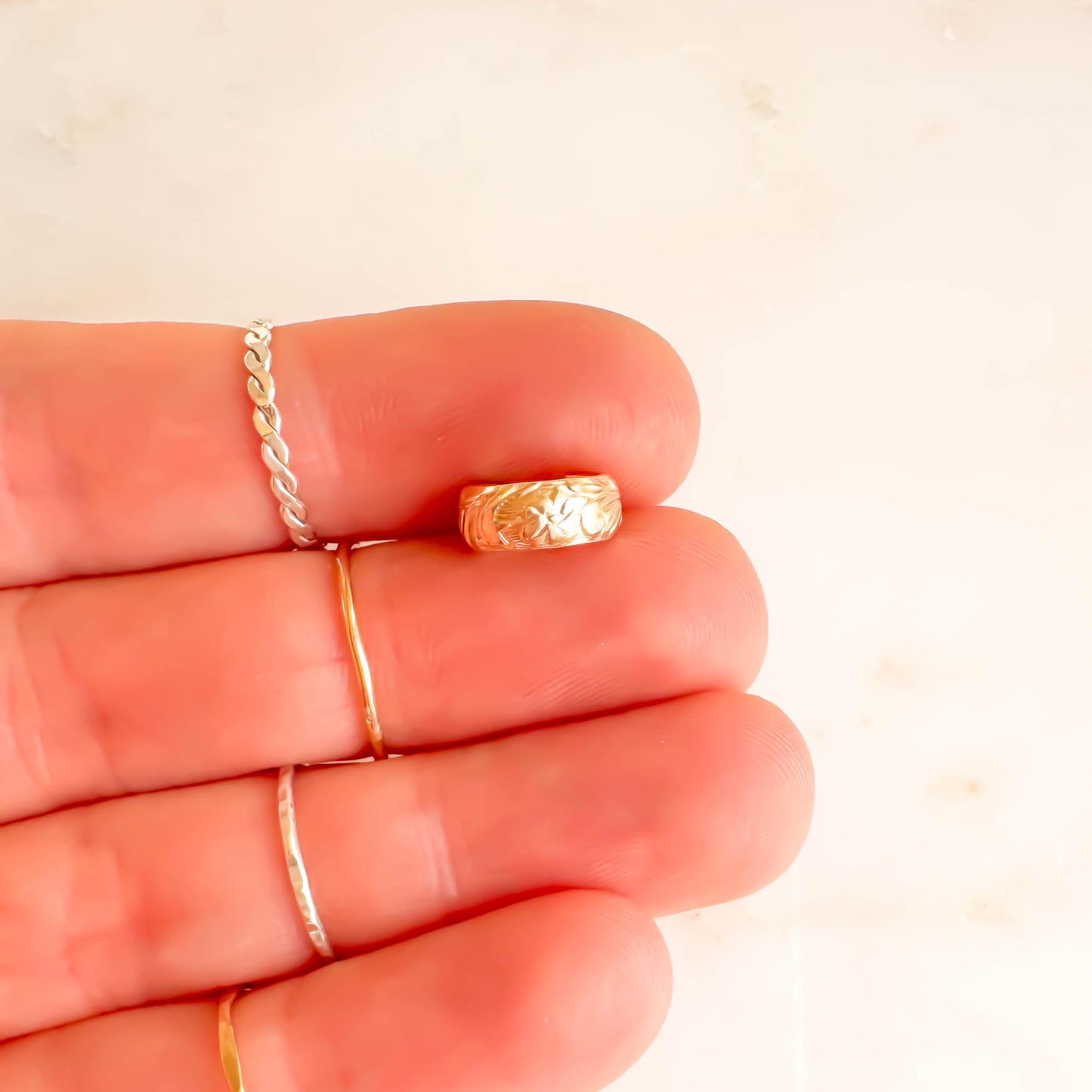 Floral Mini Ear Cuff, 14K Gold Filled