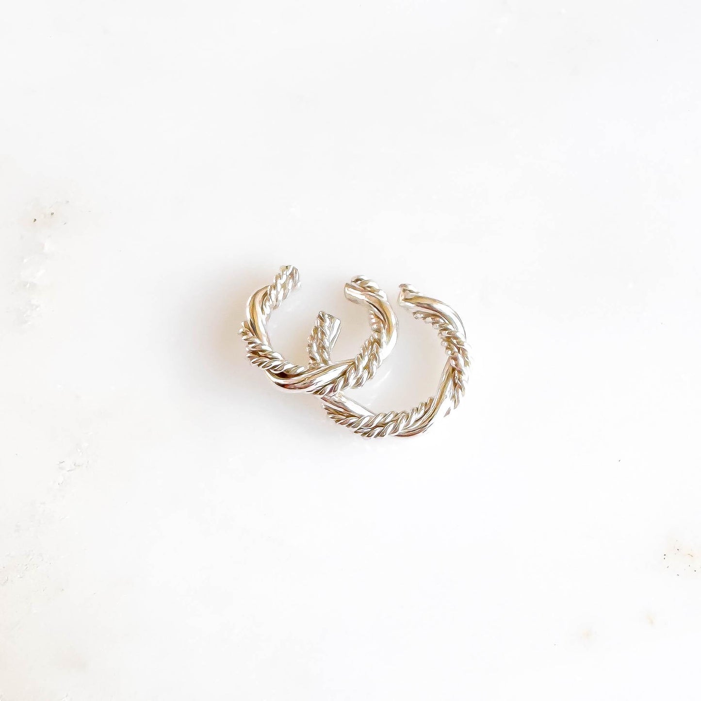 Braided Twist Mini Ear Cuff, Sterling Silver