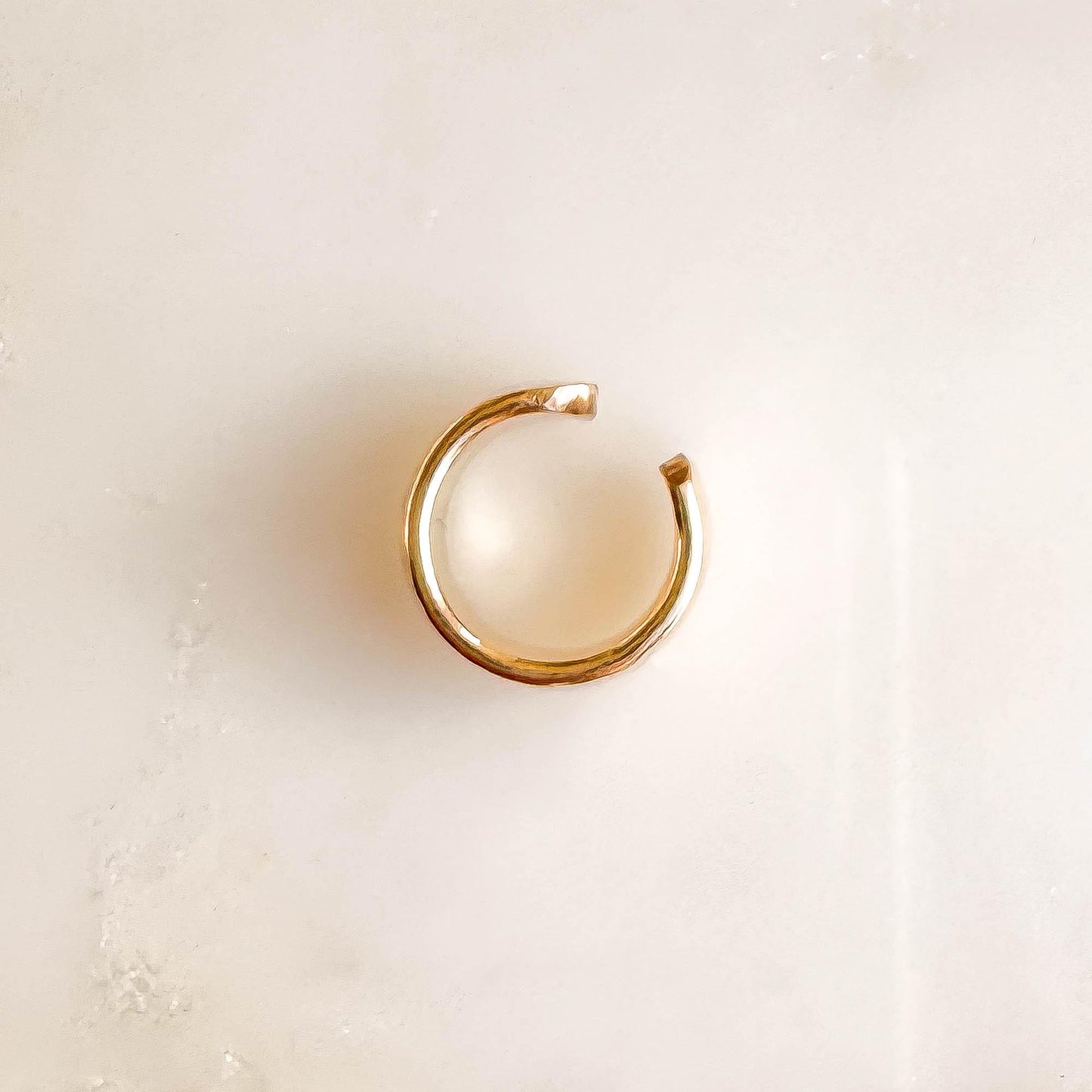 Thick Hammered Cartilage Ear Cuff, 14K Gold Filled