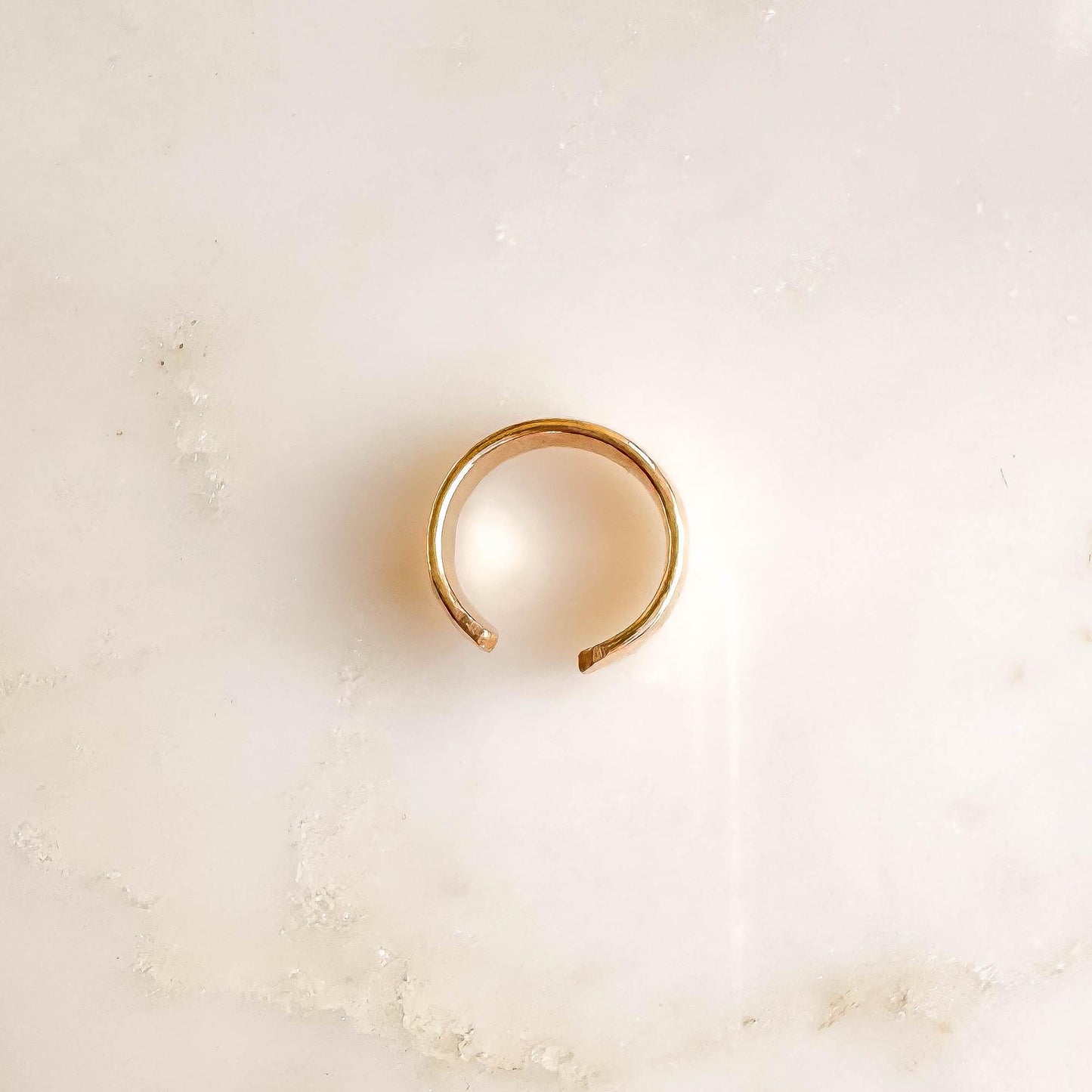 Thick Hammered Conch Ear Cuff, 14K Gold Filled