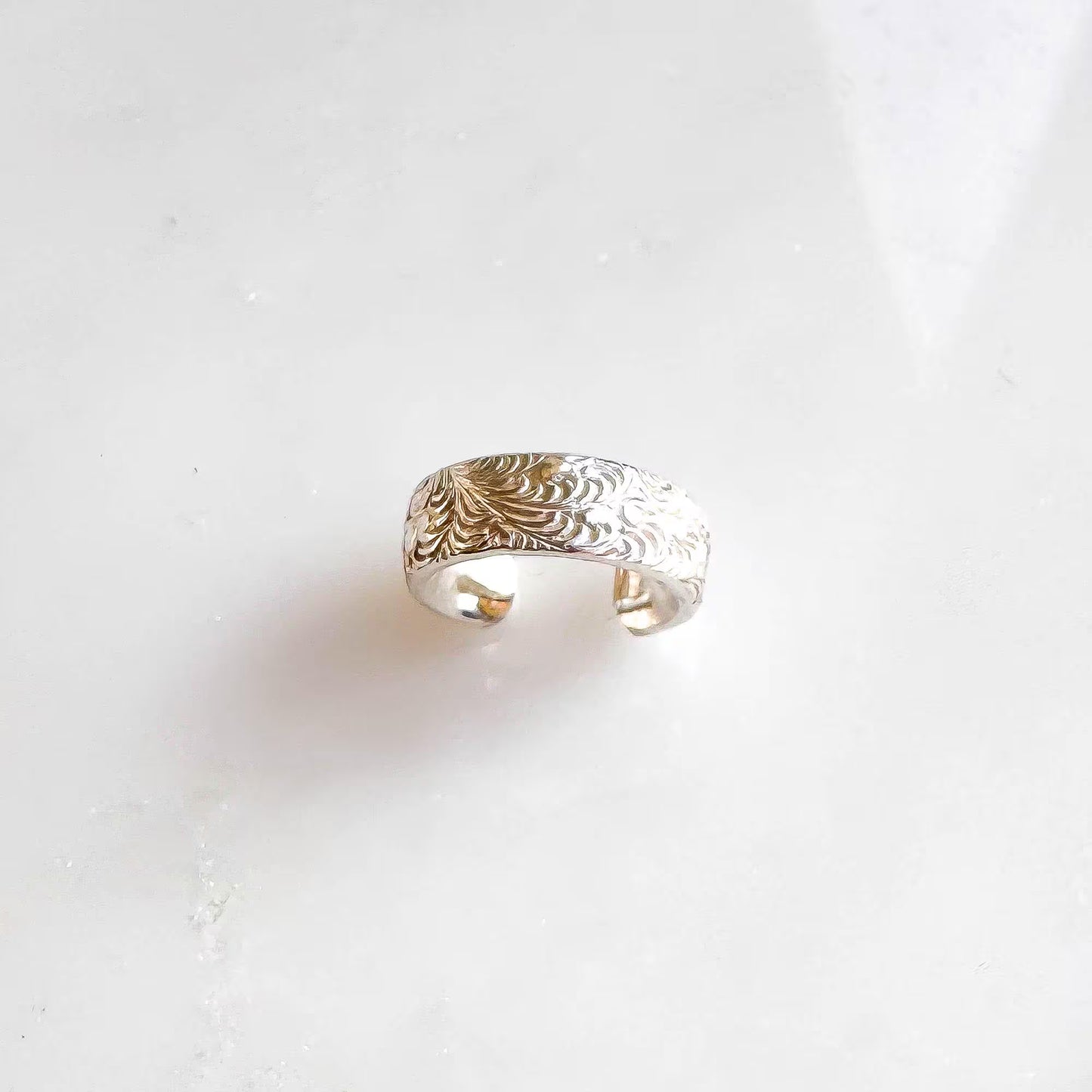 Swirl Mini Ear Cuff, Sterling Silver