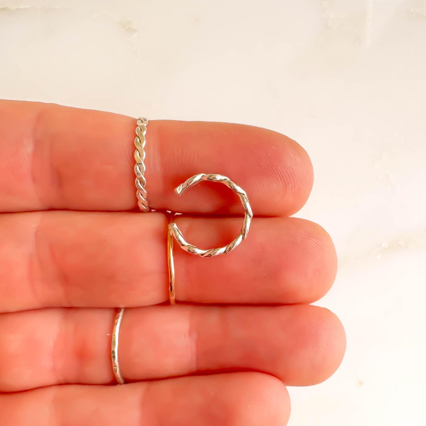 Twist Conch Ear Cuff, Sterling Silver