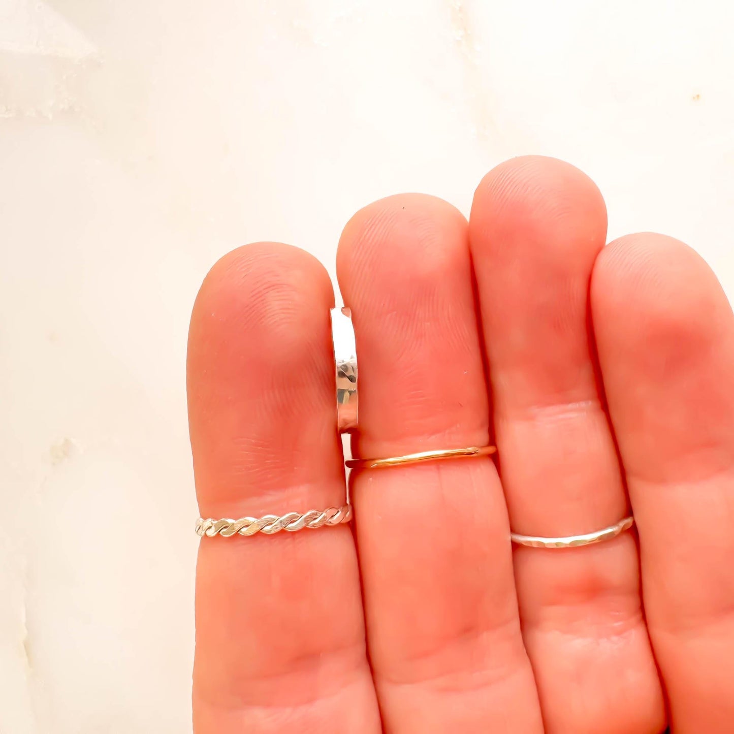 Conch Square Edged Ear Cuff, Sterling Silver