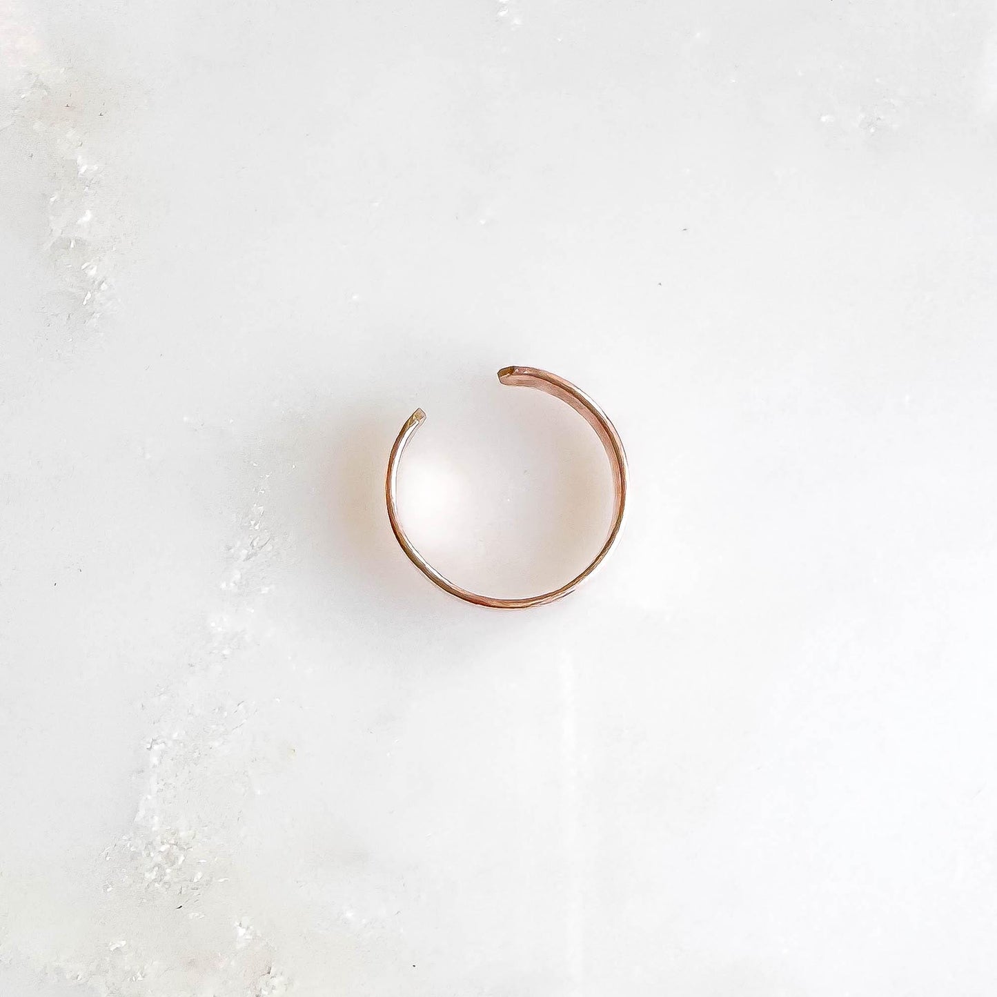 Subtle Textured Finish Mini Ear Cuff, 14K Rose Gold Filled