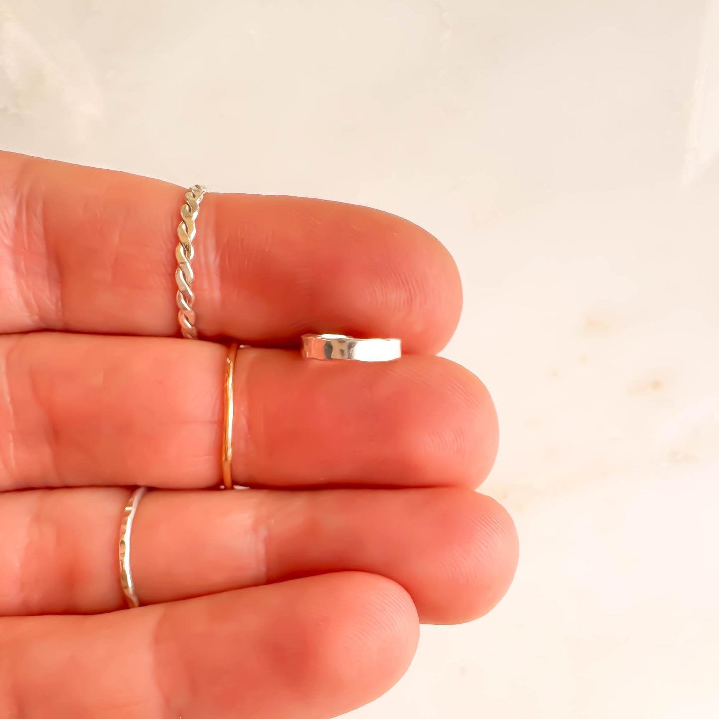 Subtle Textured Finish Mini Ear Cuff, Sterling Silver