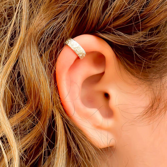 Swirl Mini Ear Cuff, Sterling Silver