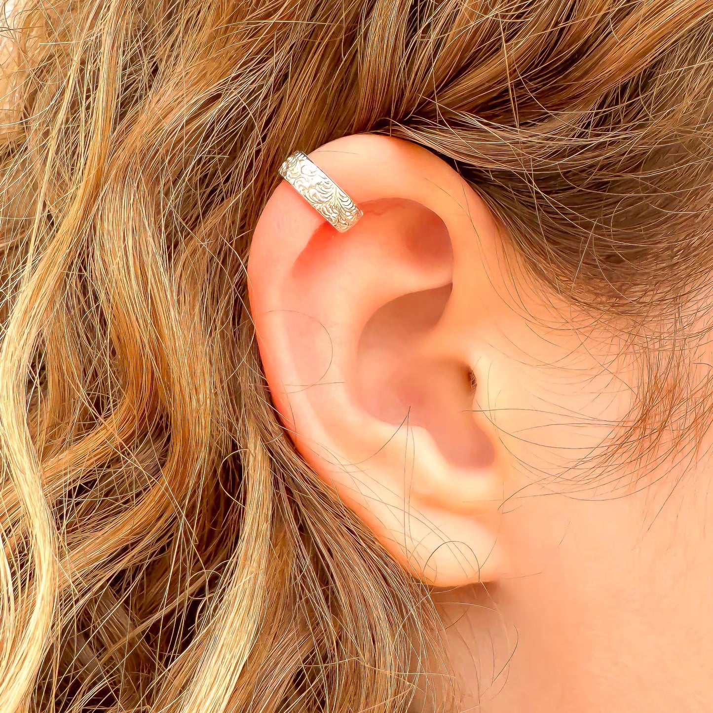 Swirl Mini Ear Cuff, Sterling Silver