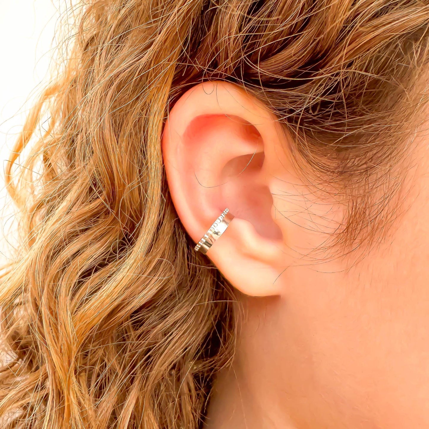 Conch Dot Ear Cuff, Sterling Silver