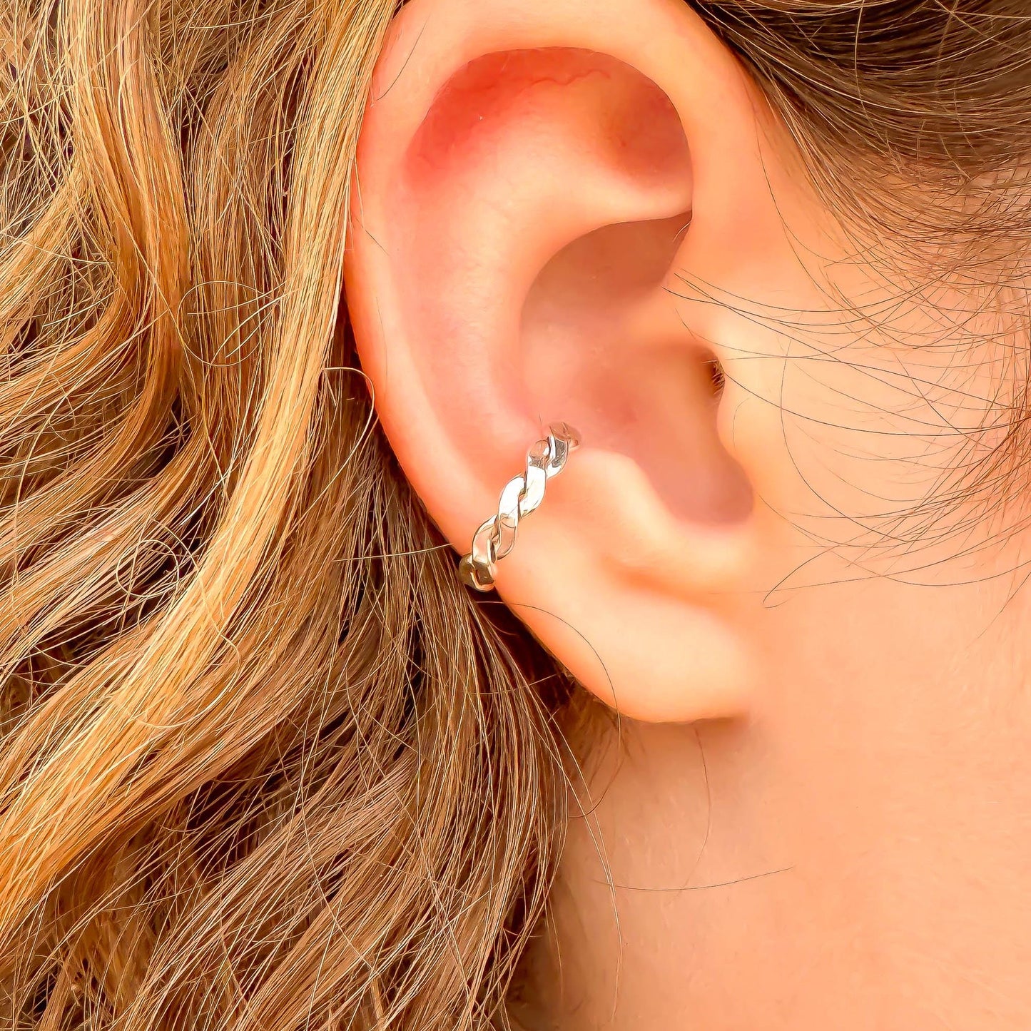 Twist Conch Ear Cuff, Sterling Silver