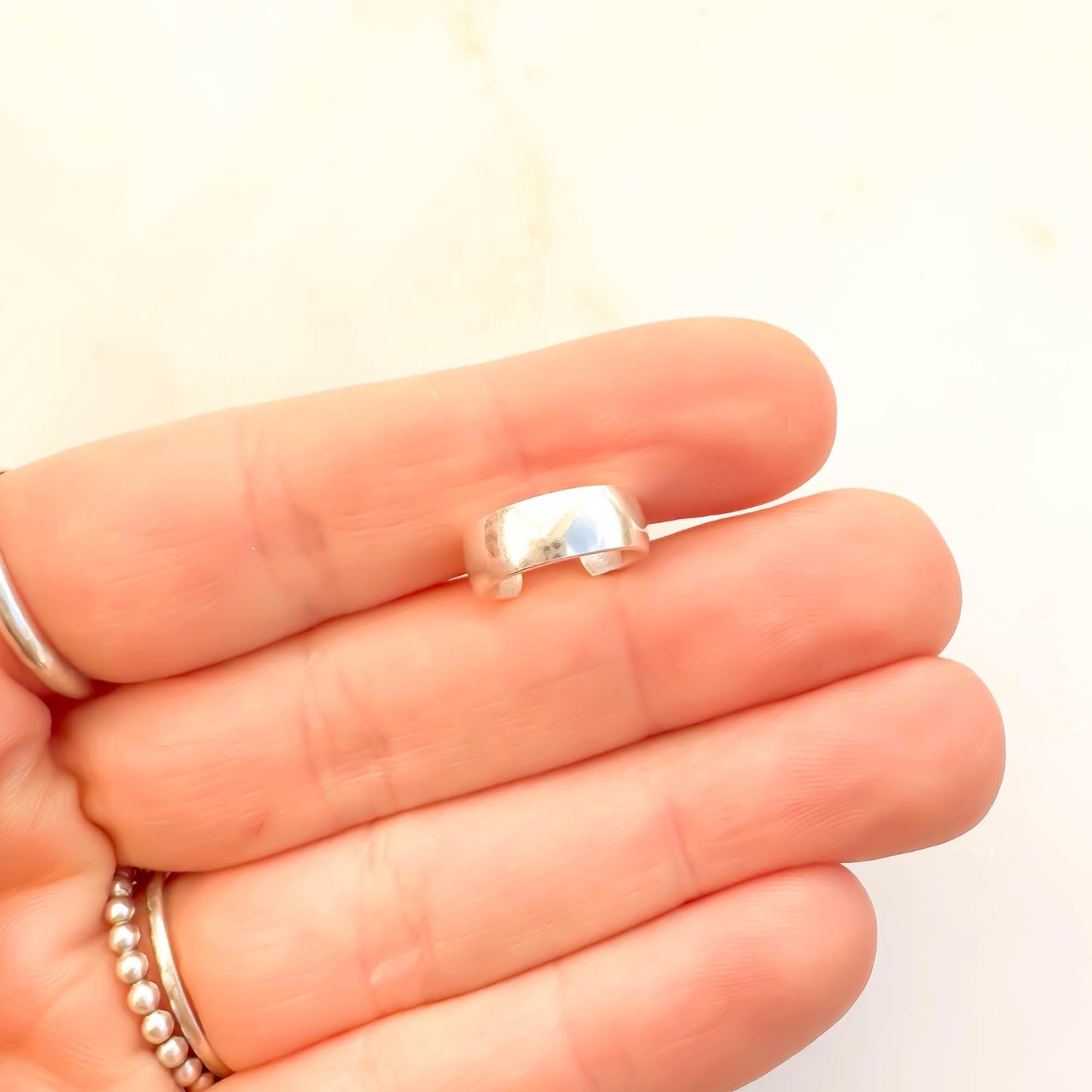 Thick Conch Ear Cuff, Sterling Silver
