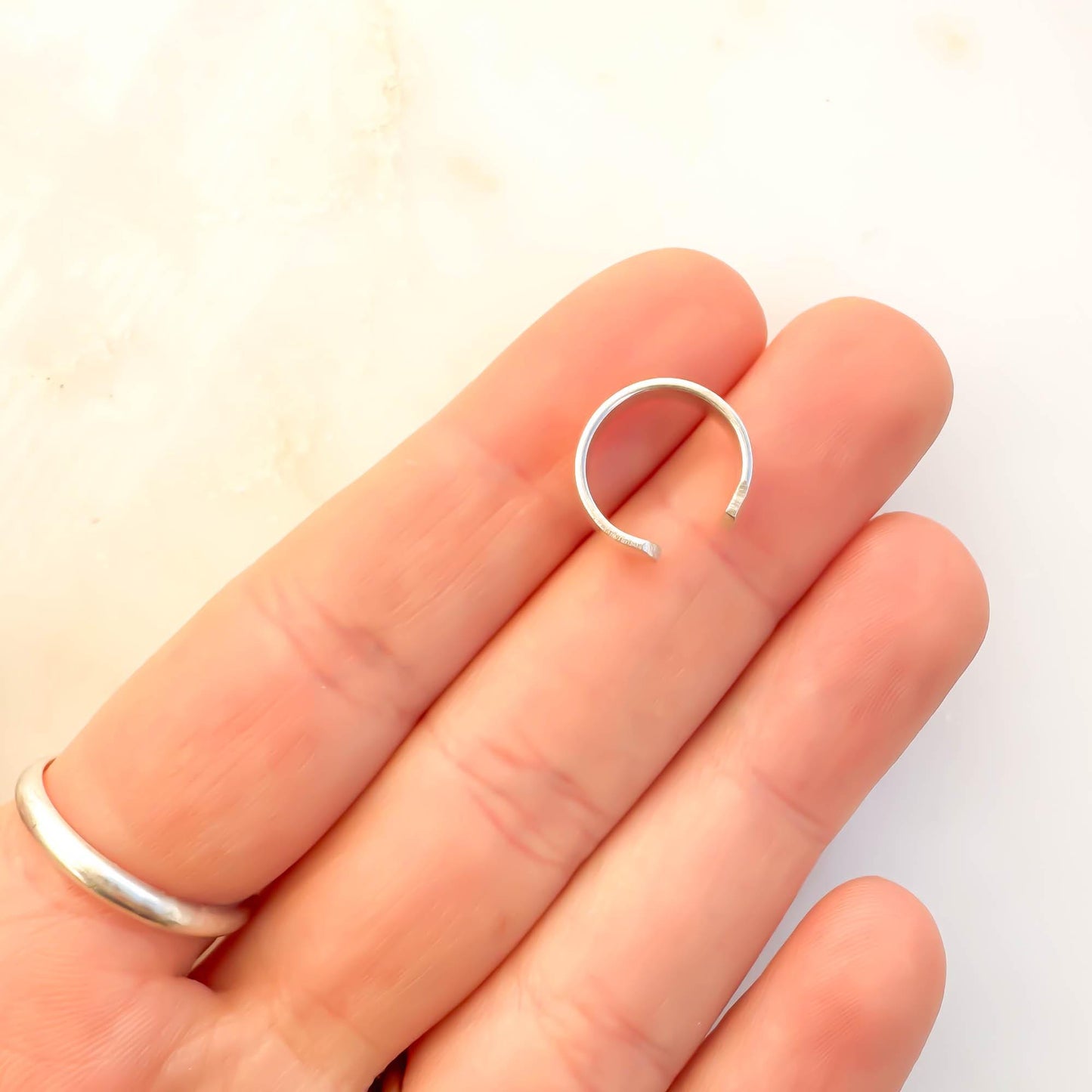 Thick Conch Ear Cuff, Sterling Silver