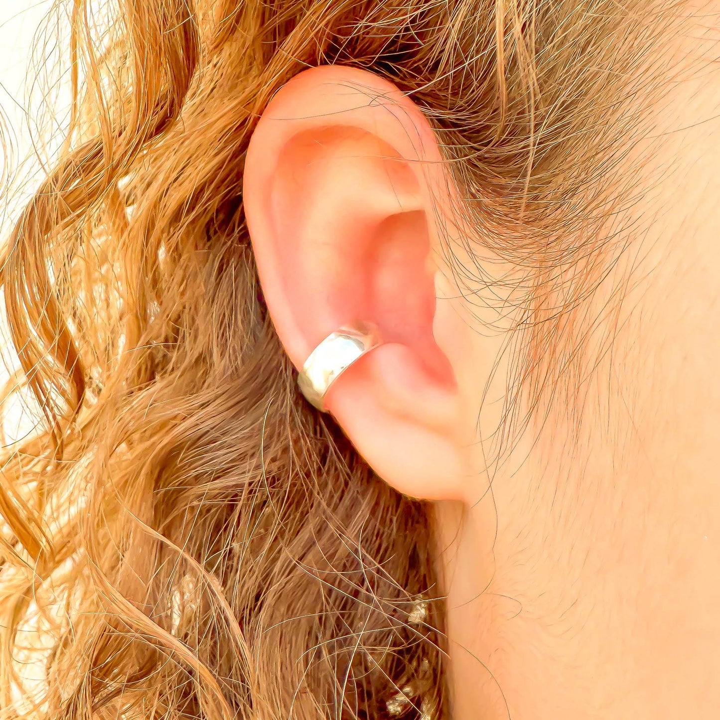 Thick Conch Ear Cuff, Sterling Silver