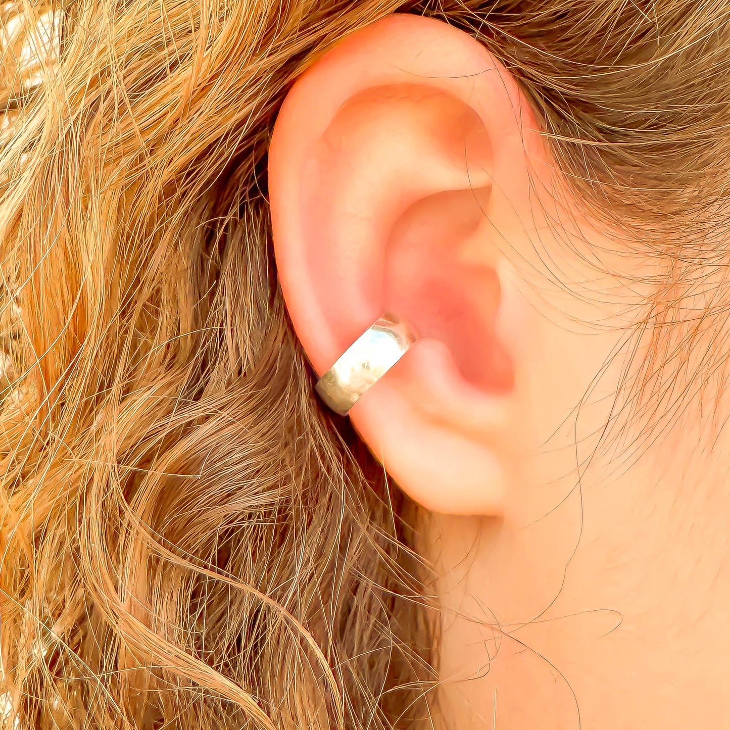 Thick Conch Ear Cuff, Sterling Silver