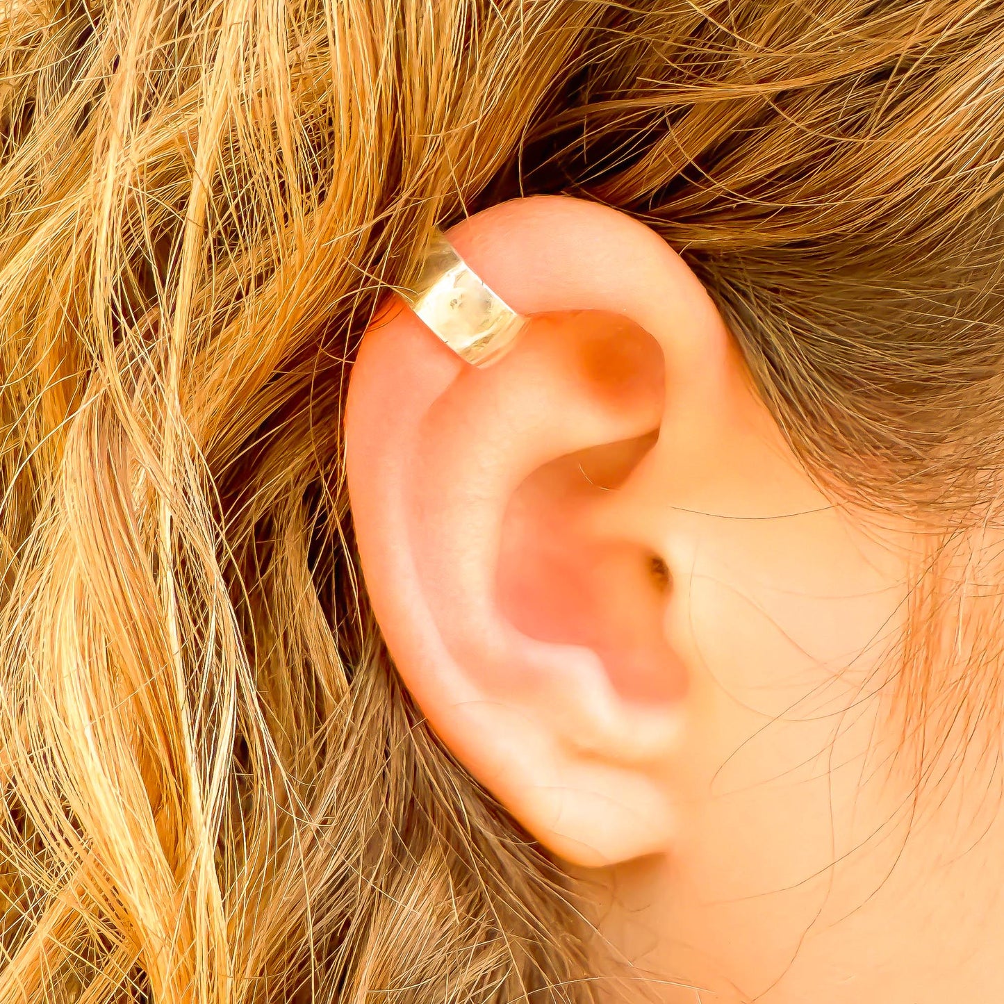 Thick Cartilage Ear Cuff, Sterling Silver