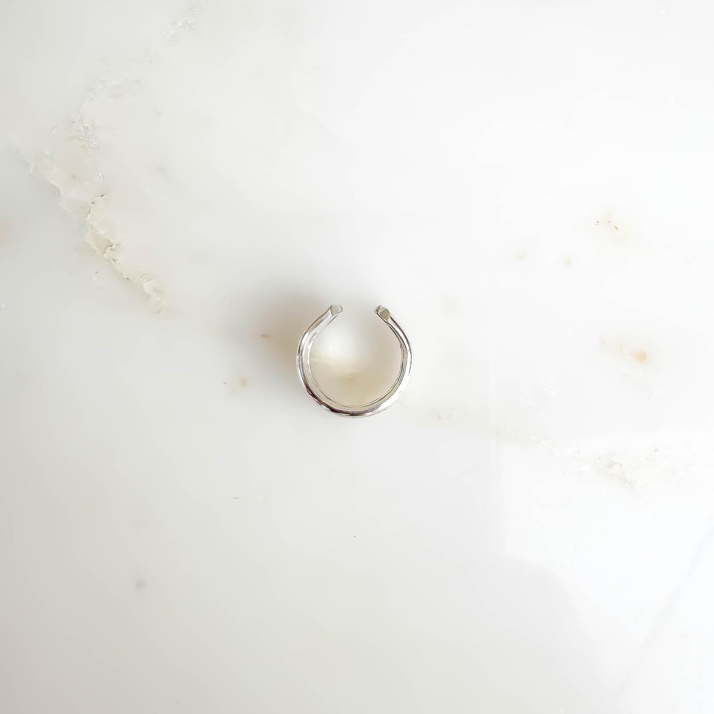 Silver Bead Cartilage Ear Cuff
