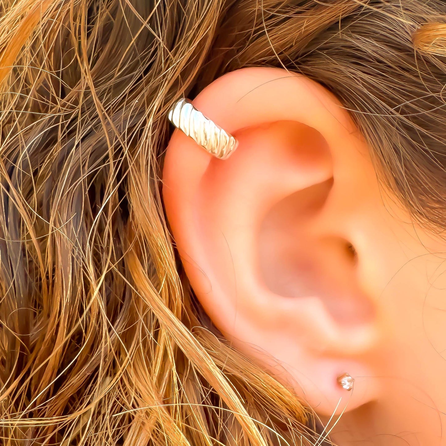 Curve Mini Ear Cuff, Sterling Silver