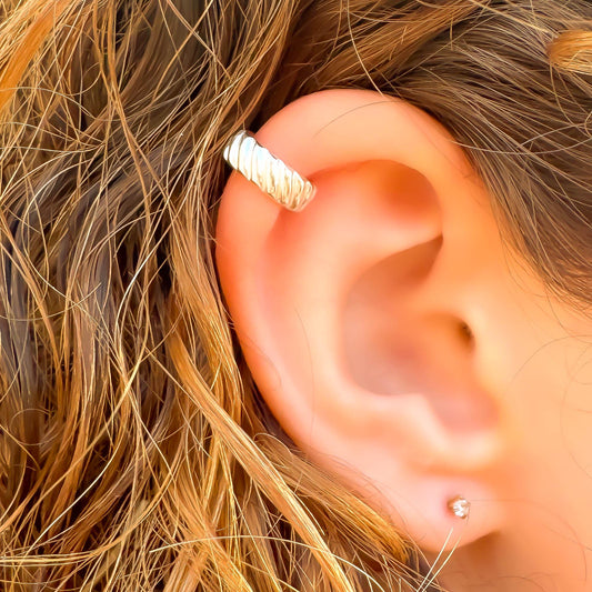 Curve Mini Ear Cuff, Sterling Silver