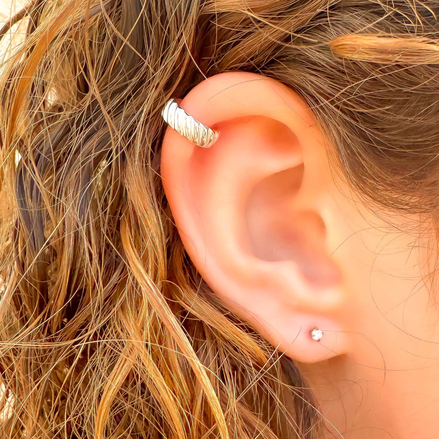Curve Mini Ear Cuff, Sterling Silver
