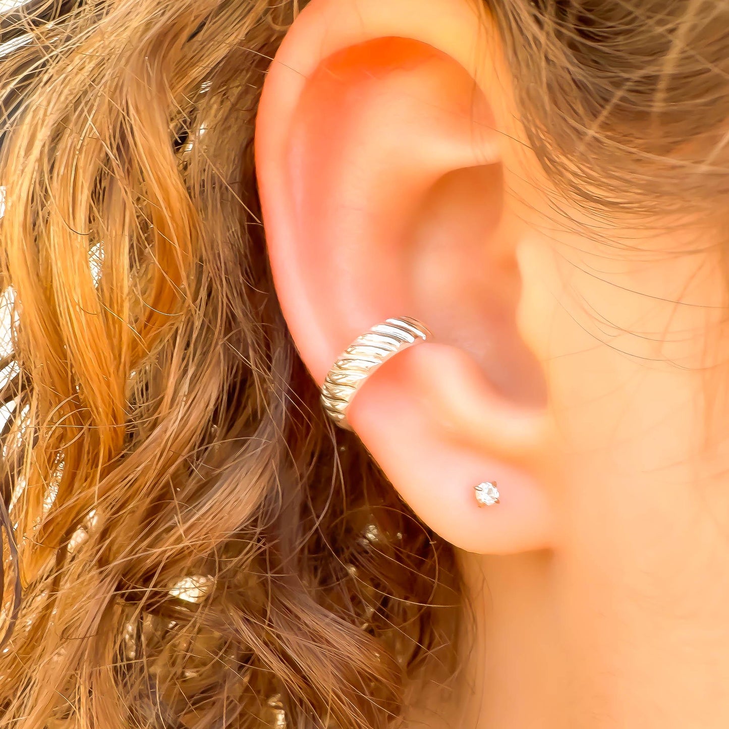 Curve Conch Ear Cuff, Sterling Silver