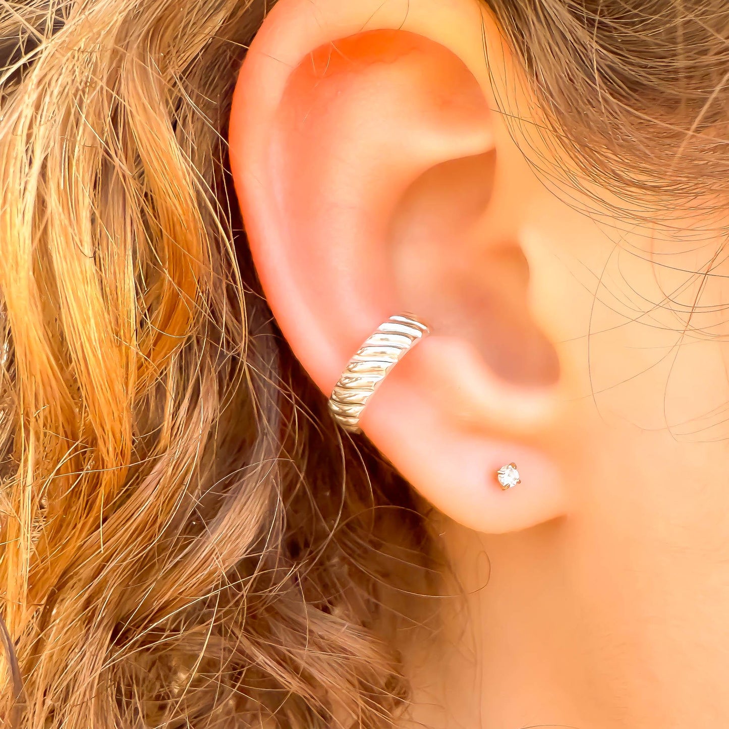 Curve Conch Ear Cuff, Sterling Silver