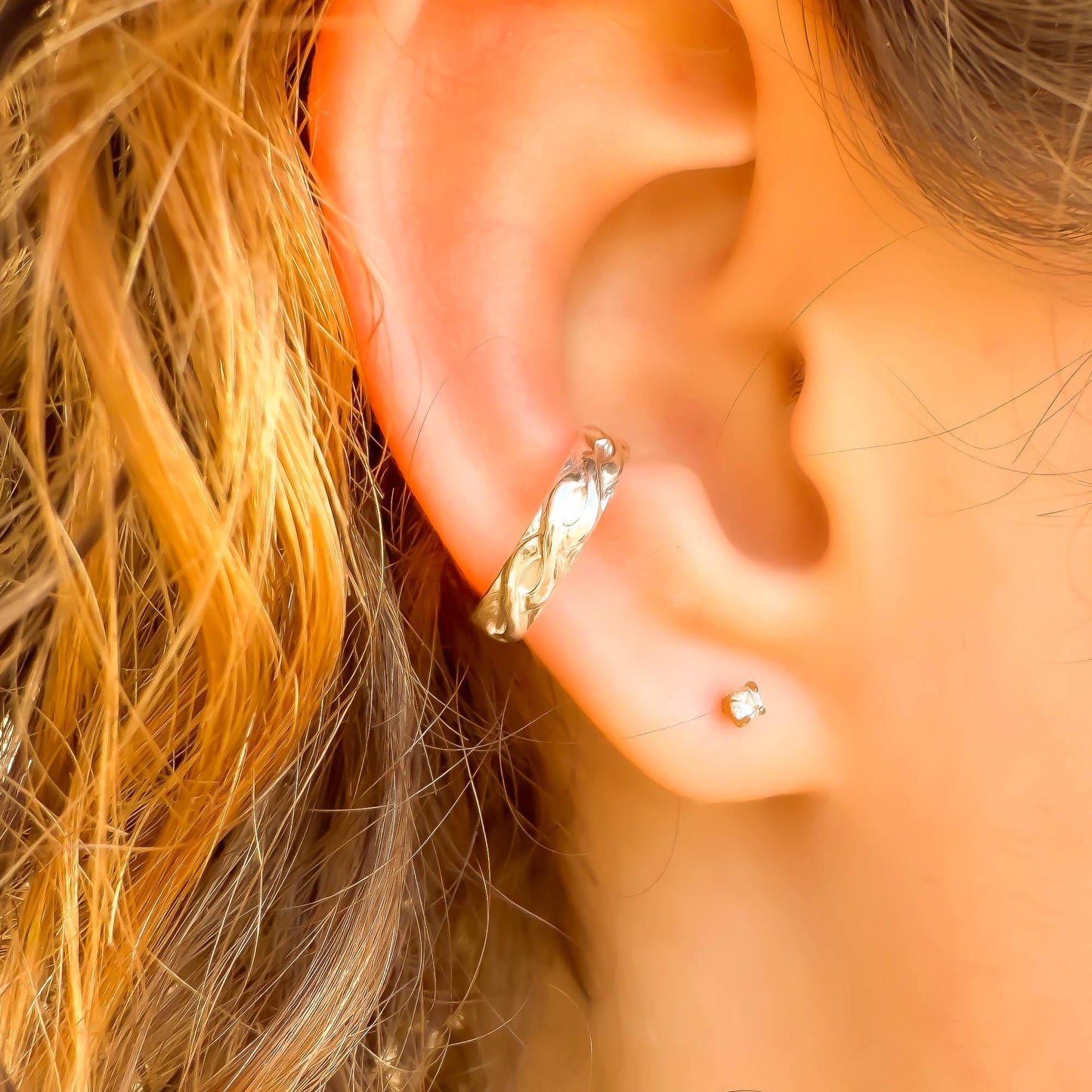 Intertwined Conch Ear Cuff, Sterling Silver