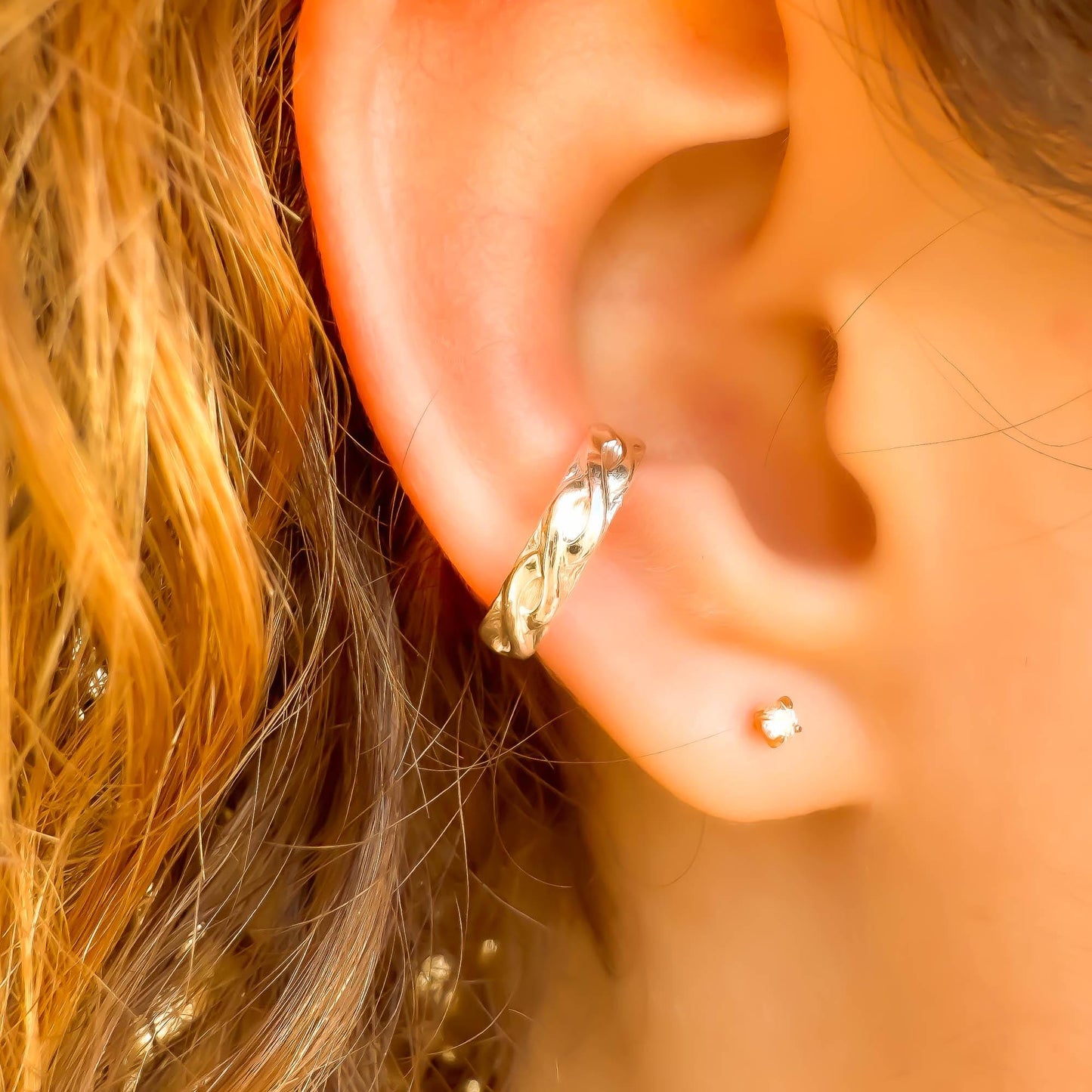 Intertwined Conch Ear Cuff, Sterling Silver