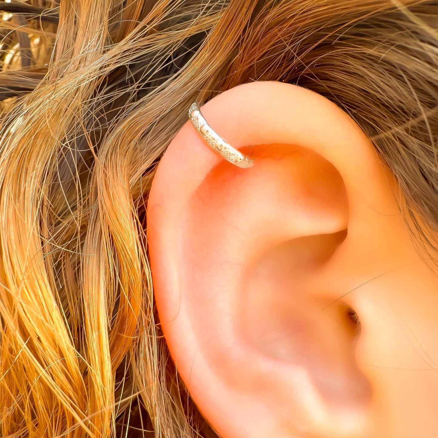 Dot Mini Ear Cuff, Sterling Silver