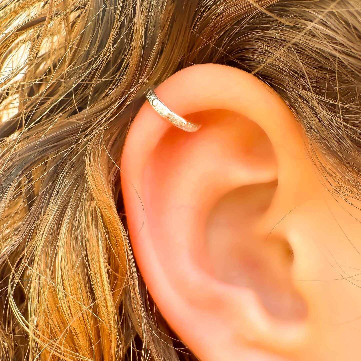 Dot Mini Ear Cuff, Sterling Silver