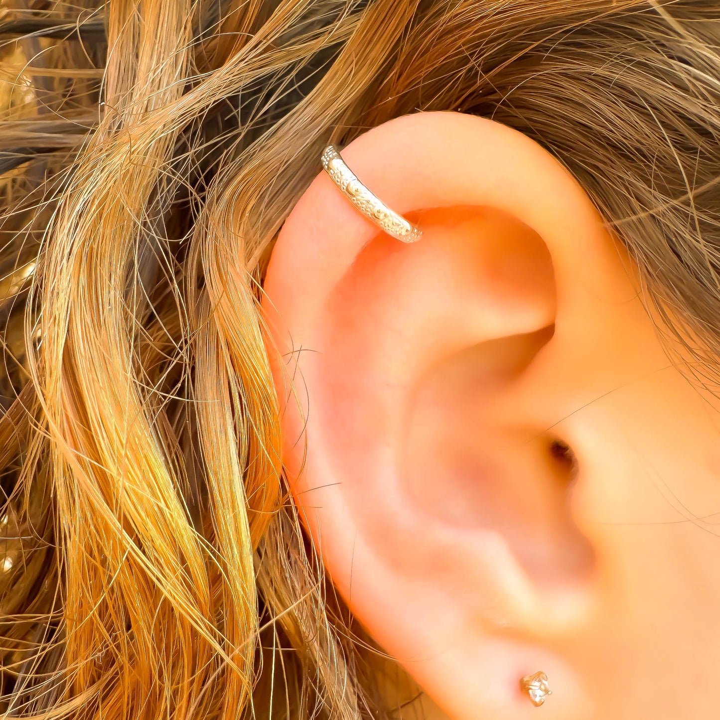 Dot Mini Ear Cuff, Sterling Silver