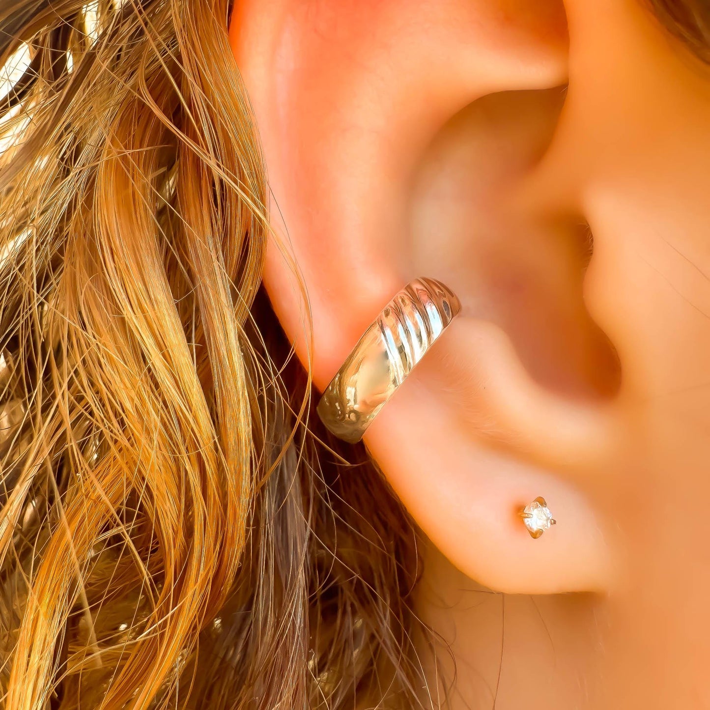 Half Twist Conch Ear Cuff, Sterling Silver