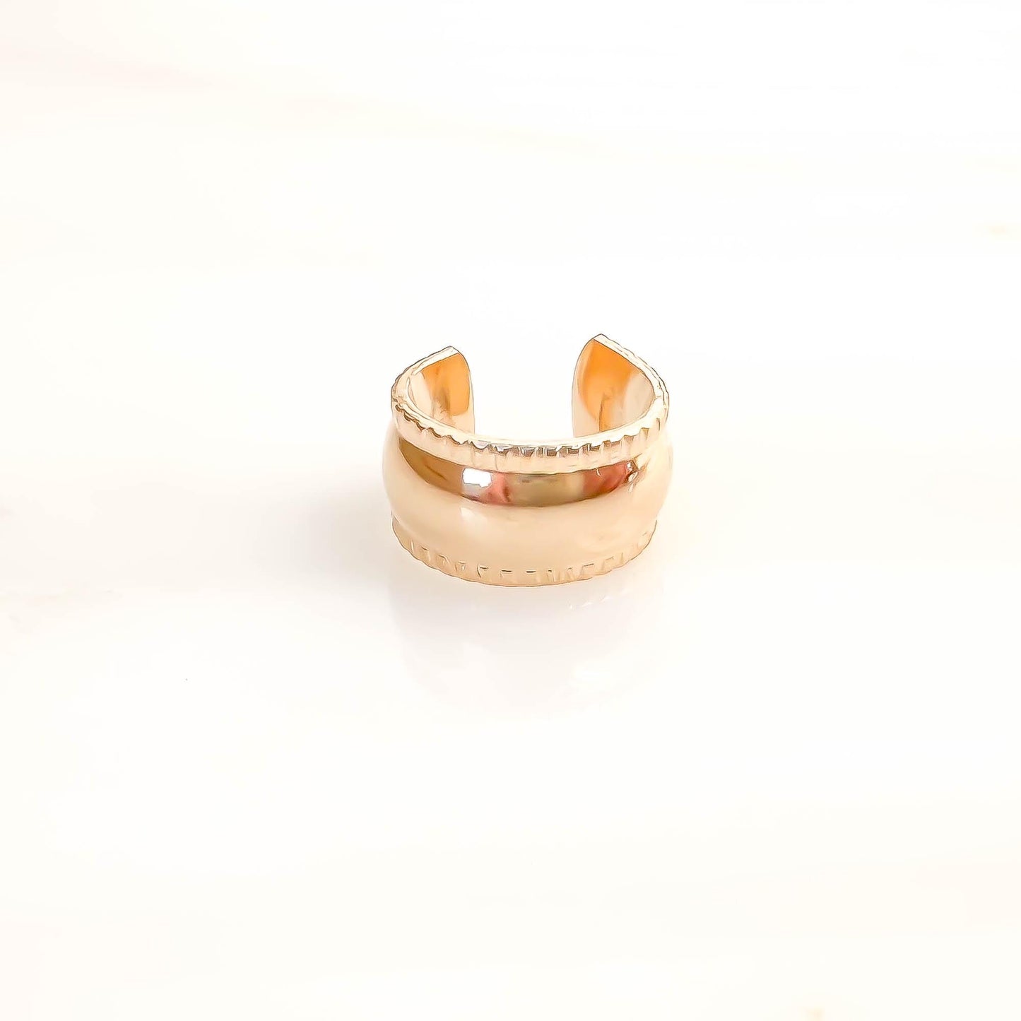 Mini Domed Thick Ear Cuff, 14K Gold Filled