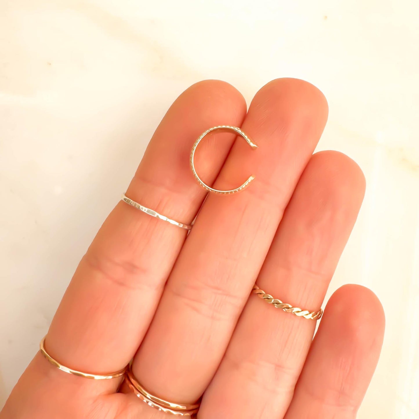Domed Thick Conch Ear Cuff, 14K Gold Filled