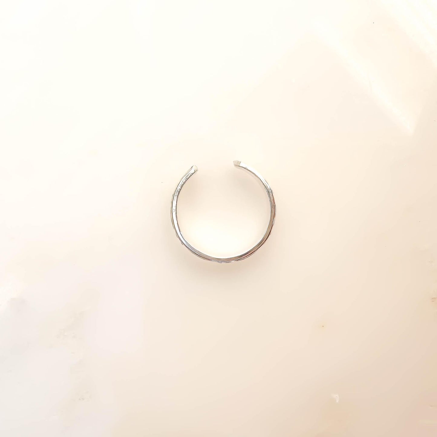 Floral Flat Conch Ear Cuff, Sterling Silver